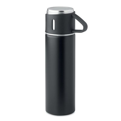 Botella Termo Inox con Taza 420ml Negro