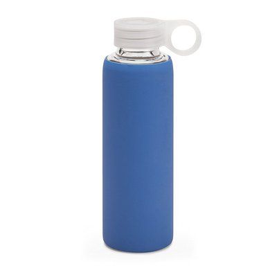 Botella de Vidrio 380ml con Funda Azul