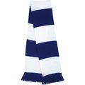 Bufanda Bicolor Suave Royal Blue / White