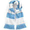 Bufanda a rayas tacto suave Sky Blue / White