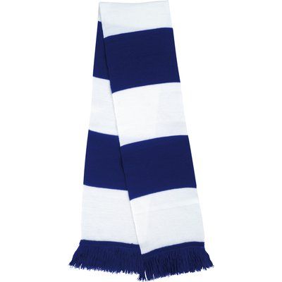 Bufanda Bicolor Suave Royal Blue / White