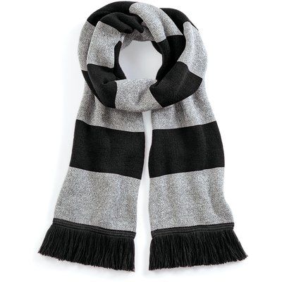 Bufanda a rayas tacto suave Black / Heather Grey