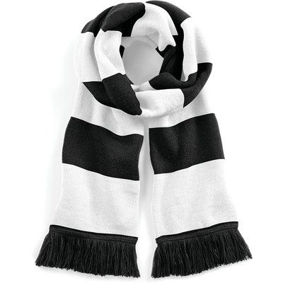 Bufanda a rayas tacto suave Black / White