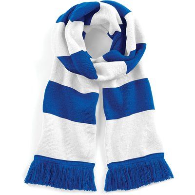 Bufanda a rayas tacto suave Bright Royal / White