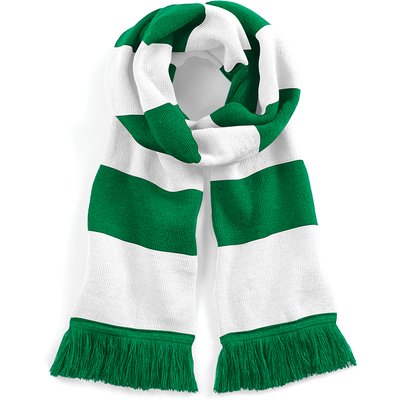 Bufanda a rayas tacto suave Verde / Blanco