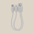 Cable 3 en 1 MicroUSB/Lightning