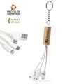 Cable Cargador 3 USB con Llavero