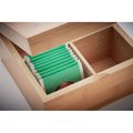 Caja Té Bambú 4 Compartimentos con Tapa Cristal