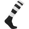 Calcetines altos a rayas unisex Black / White 47/50 EU