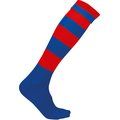 Calcetines altos a rayas unisex Dark Royal Blue / Sporty Red 27/30 EU