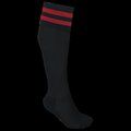 Calcetines deportivos altos Black / Sporty Red 47/50 EU