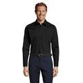 Camisa Ajustada Hombre Algodón/Elastano Negro M