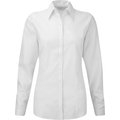 Camisa ajustada manga larga mujer Blanco XXL