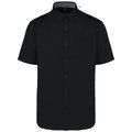 Camisa de algodón manga corta hombre Black XL