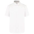 Camisa de algodón manga corta hombre Blanco L