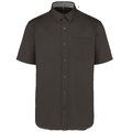 Camisa de algodón manga corta hombre DARK GREY S