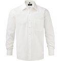 Camisa de algodón puro hombre White 4XL