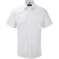 Camisa Corte ajustado manga corta hombre White 4XL