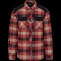 Camisa a cuadros algodón con bolsillos Red / Dark Beige Checked / Black 4XL