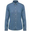 Camisa Denim algodón para mujer Chambray Blue XXL