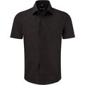 Camisa entallada hombre Negro L