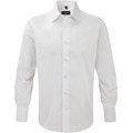 Camisa entallada larga hombre Blanco S