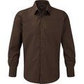 Camisa entallada larga hombre CHOCOLATE S