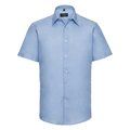 Camisa entallada de manga corta Oxford Blue S