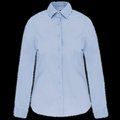 Camisa entallado manga larga mujer Light Blue M