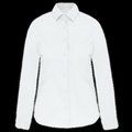 Camisa entallado manga larga mujer White S