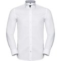 Camisa Espiga manga larga ajustada Blanco 3XL