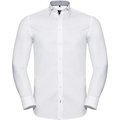 Camisa Espiga manga larga ajustada White / Silver / Convoy Grey 3XL