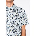 Camisa estampado vegetal lino hombre