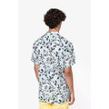 Camisa estampado vegetal lino hombre