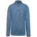 Camisa hombre algodón efecto Denim Chambray Blue XL