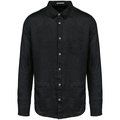 Camisa de lino hombre Black XS