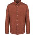 Camisa de lino hombre Burnt Brick M