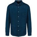 Camisa de lino hombre Peacock Blue 3XL