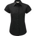 Camisa de manga corta entallada para mujer Black M