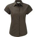 Camisa de manga corta entallada para mujer CHOCOLATE XS