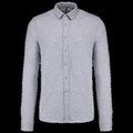 Camisa Manga Larga Algodón Oxford Grey XXL