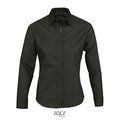 Camisa Mujer en Algodón y Elastano Negro XL