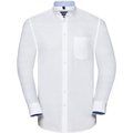 Camisa Oxford efecto lavado White / Oxford Blue S