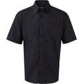 Camisa Oxford DE manga corta hombre Black 6XL