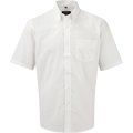 Camisa Oxford DE manga corta hombre White 4XL