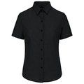 Camisa oxford mujer manga corta Black S