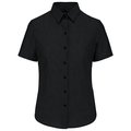 Camisa oxford mujer manga corta Negro 3XL