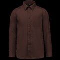 Camisa de polialgodón hombre Brown S