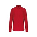 Camisa popelina manga larga hombre Rojo M