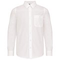 Camisa popelina de manga larga para niños Blanco 6/8 ans